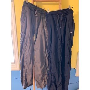 Grey and navy lulu studio pants